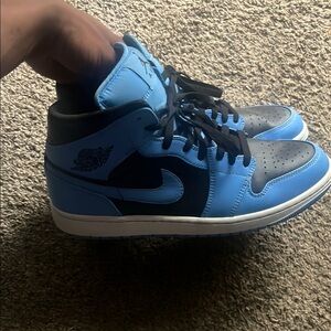Air Jordan Blue and Black Sneakers